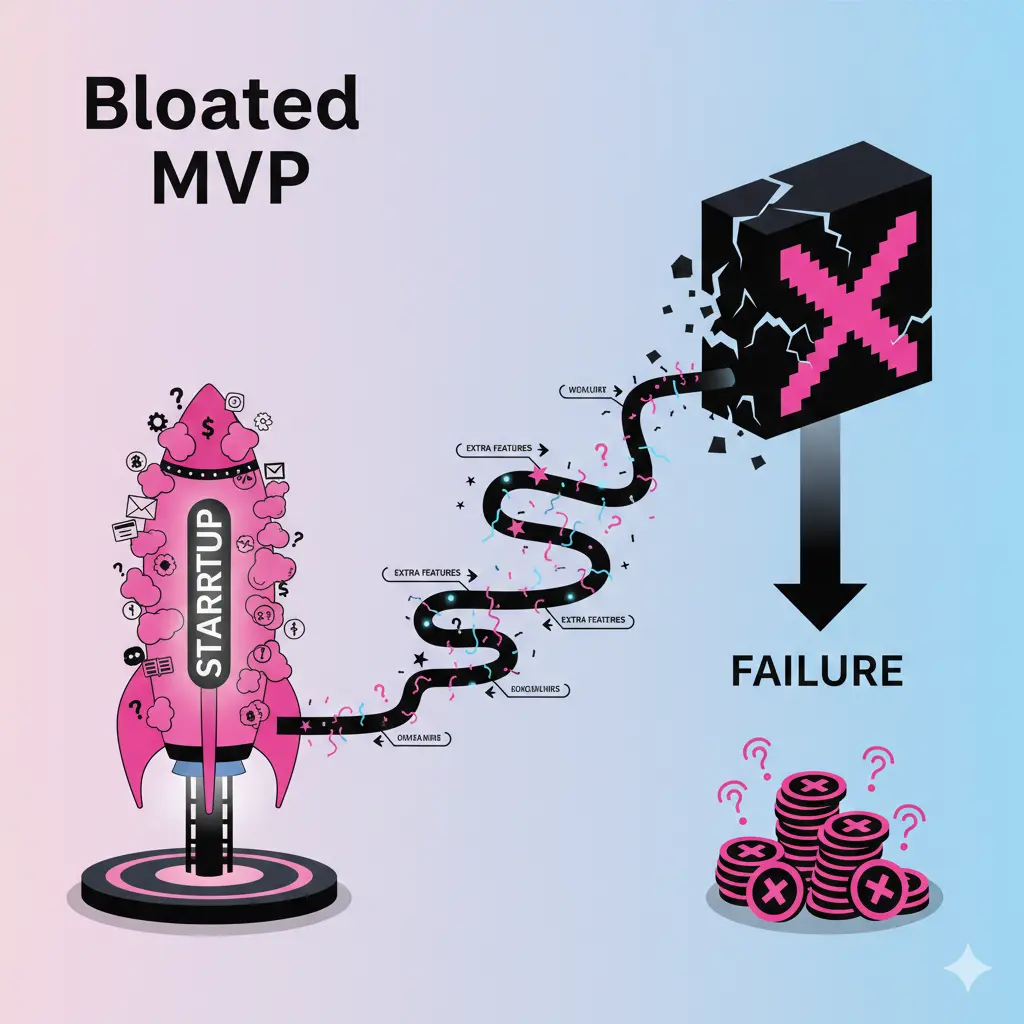 The Bloated MVP Syndrome: How Extra Features Kill a Startup Before Launch